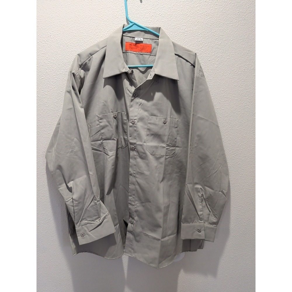 MS14 Long Sleeve Button Up Dress Shirt Men's Size  2XL